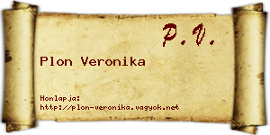 Plon Veronika névjegykártya
